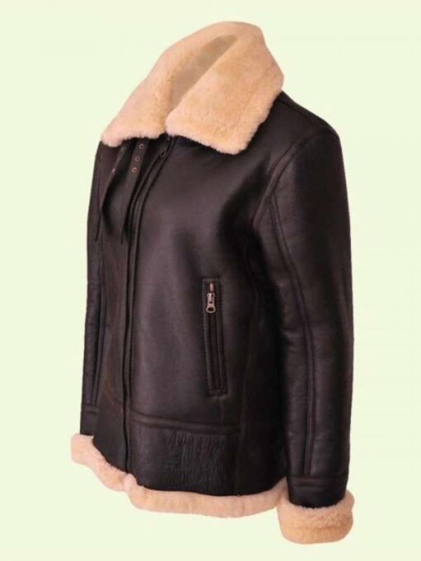 Women's B3 Brown Shearling Leather Jacket 