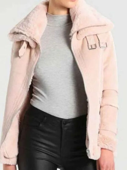 Women's Shearling Pink Jacket 