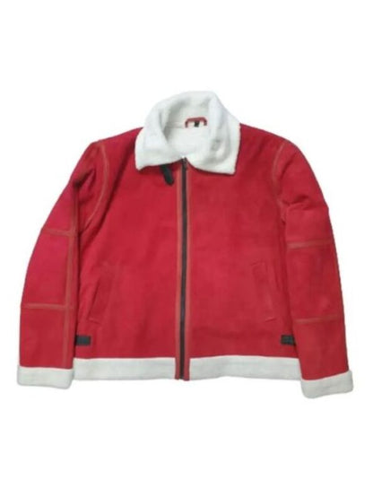 Spirited Clint Briggs Red Shearling Jacket