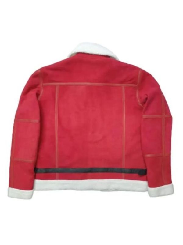 Spirited Clint Briggs Red Shearling Jacket