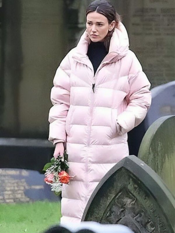 Fool Me Once S01 Maya Stern Pink Puffer Coat 