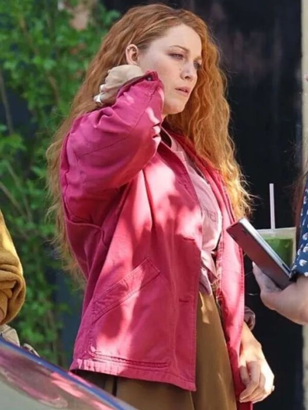 It Ends With Us Blake Lively Pink Jacket