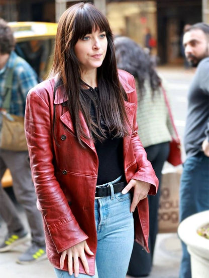 Dakota Johnson Madame Web Leather Coat