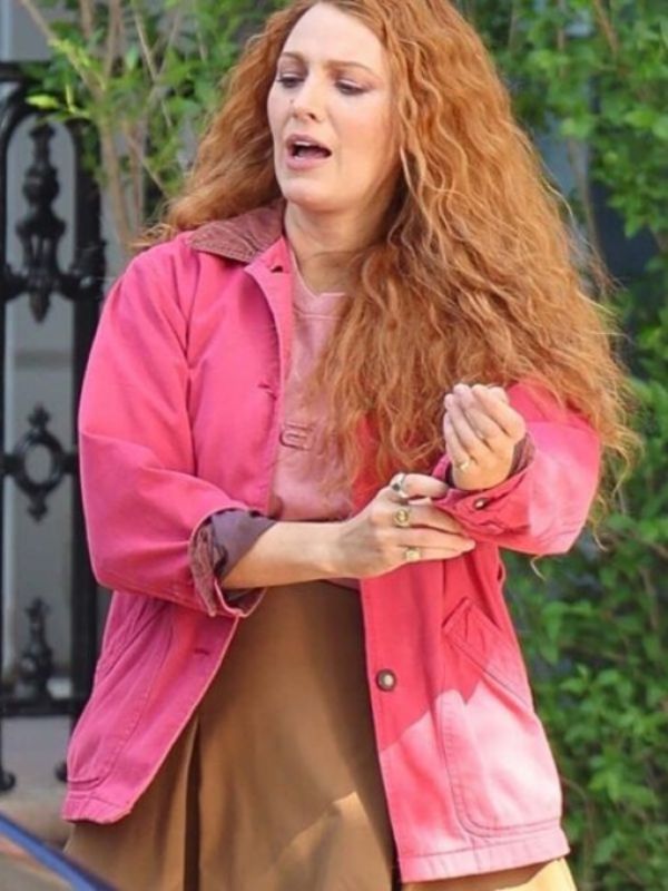 It Ends With Us Blake Lively Pink Jacket