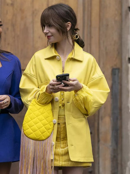 Emily In Paris Season 4 Emily Cooper Yellow Jacket