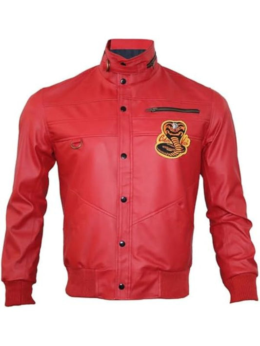 Cobra Kai William Zabka Red Leather Jacket