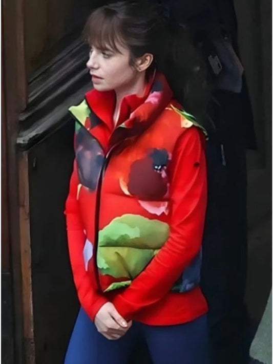 Emily In Paris S04 Emily Cooper Red Puffer Vest