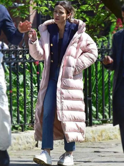 Fool Me Once S01 Maya Stern Pink Puffer Coat 