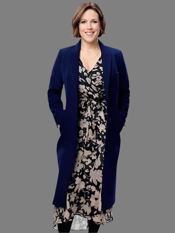 Santa Tell Me 2024 Erin Krakow Blue Coat