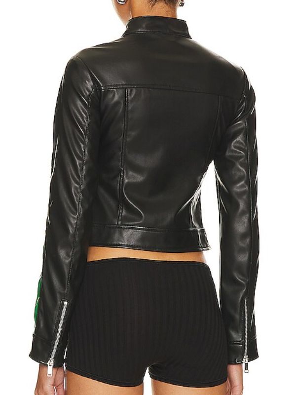 School Spirits 2025 Striped Leather Jacket