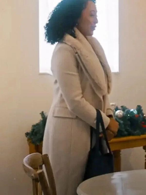 Scouting For Christmas 2024 White Shearling Coat