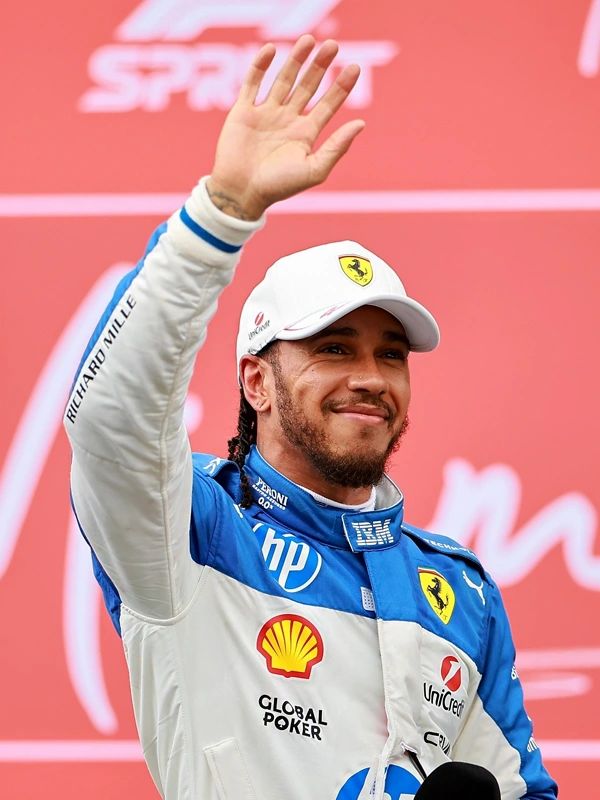 Scuderia Ferrari White Blue Suit 2025