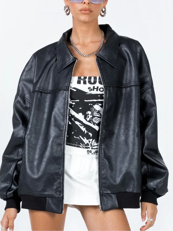 Selling Sunset Charli D'Amelio Black Leather Jacket