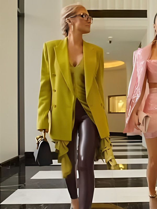 Selling Sunset Mary Fitzgerald Mustard Blazer