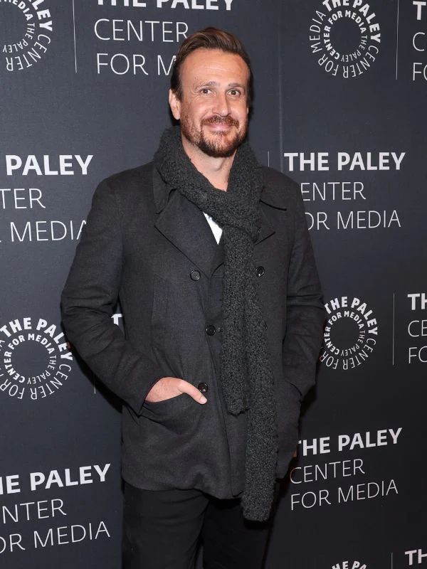 Shrinking Jason Segel Black Peacoat