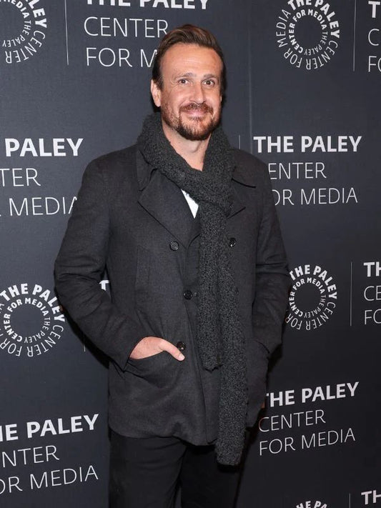 Shrinking Jason Segel Black Peacoat