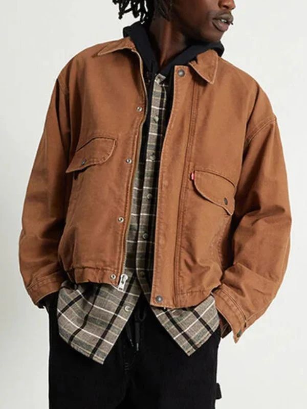 Shrinking S02 Brown Cotton Jacket