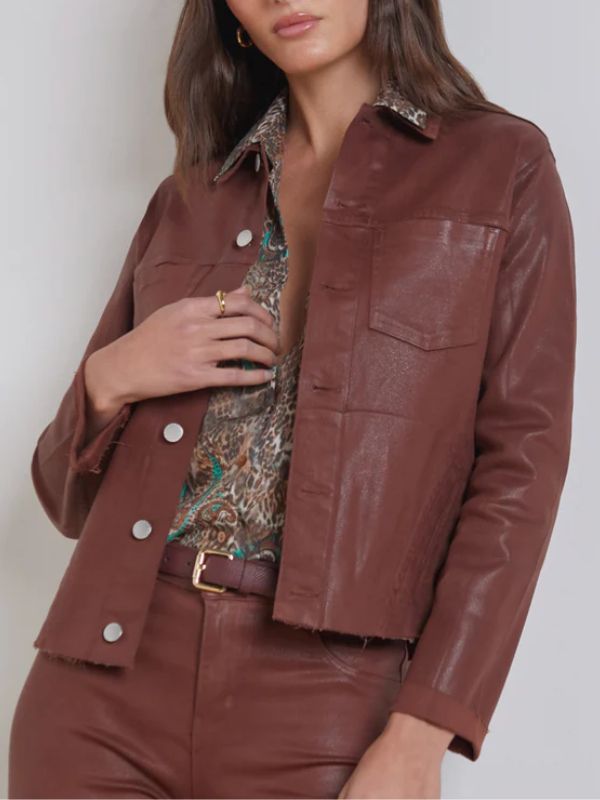 Simone Hicks Brown Leather Jacket