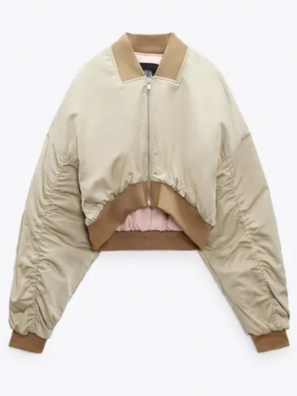 Simone Hicks Cropped Bomber Jacket