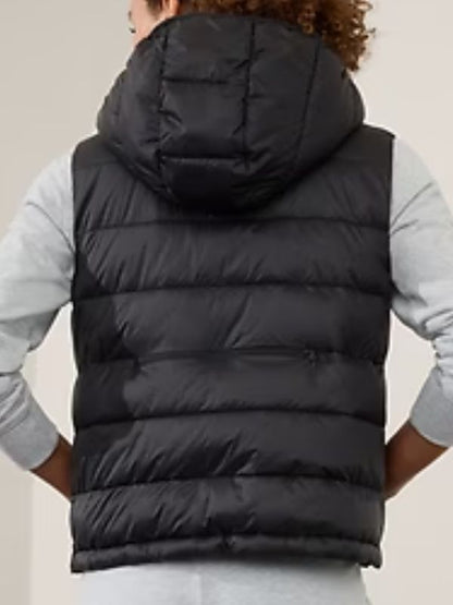 Skymed 2025 Black Puffer Hooded Vest