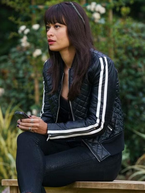 Sonia Mena Tell Me Lies S01 Black Quilted Jacket