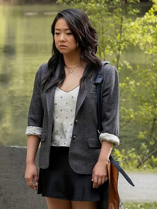 Stephanie Hsu Laid S01 Grey Blazer