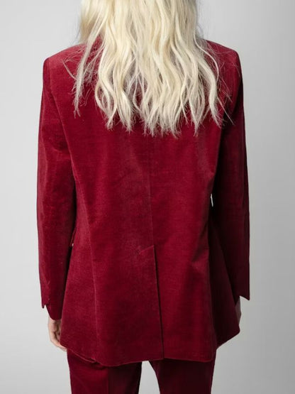 Superman and Lois S03 Red Velvet Blazer