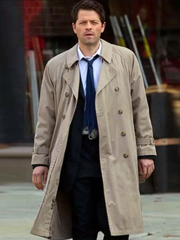 Supernatural Misha Collins Beige Trench Coat