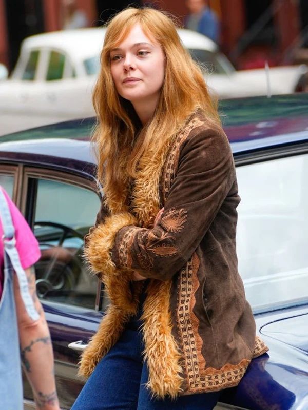 Sylvie Russo A Complete Unknown Fur Brown Suede Jacket