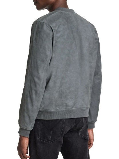 The Equalizer 2025 Grey Suede Bomber Jacket