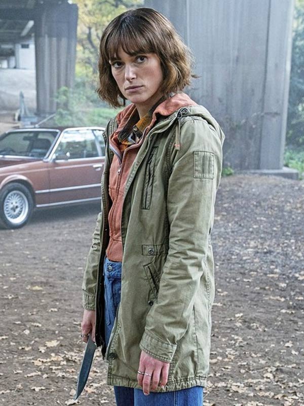 Keira Knightley Black Doves 2024 Green Jacket