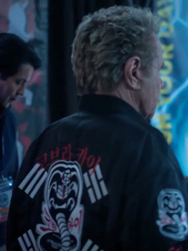 Cobra Kai 2024 Martin Kove Black Bomber Jacket