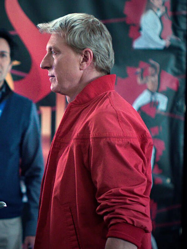 William Zabka Cobra Kai S06 Red Jacket