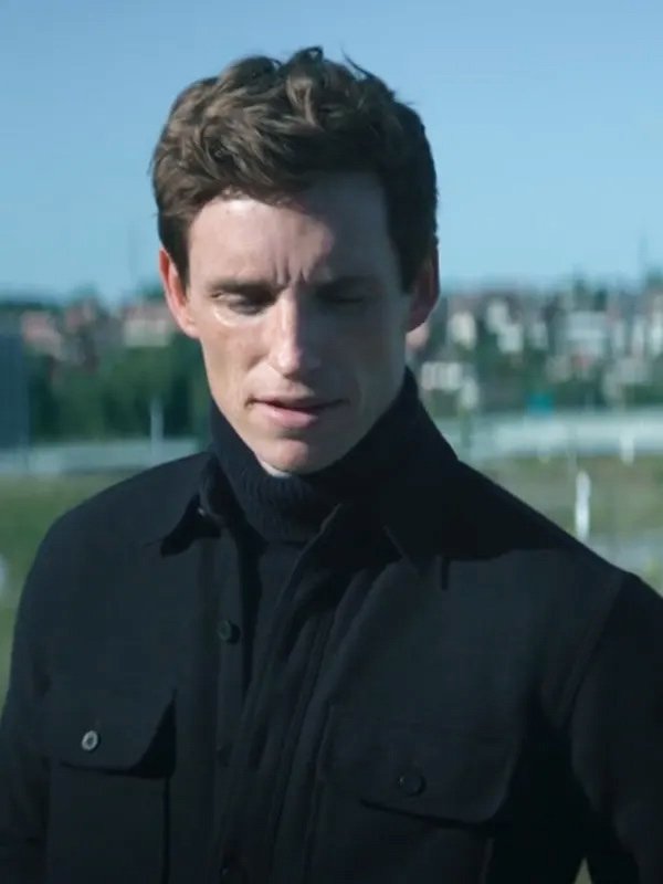 The Day Of The Jackal Eddie Redmayne Black Wool Jacket