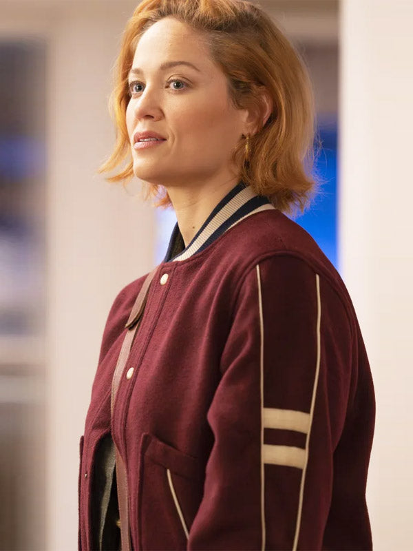 Will Trent S02 Erika Christensen Maroon Bomber Jacket