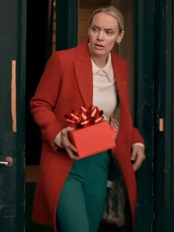 The Christmas Charade 2024 Red Wool Coat