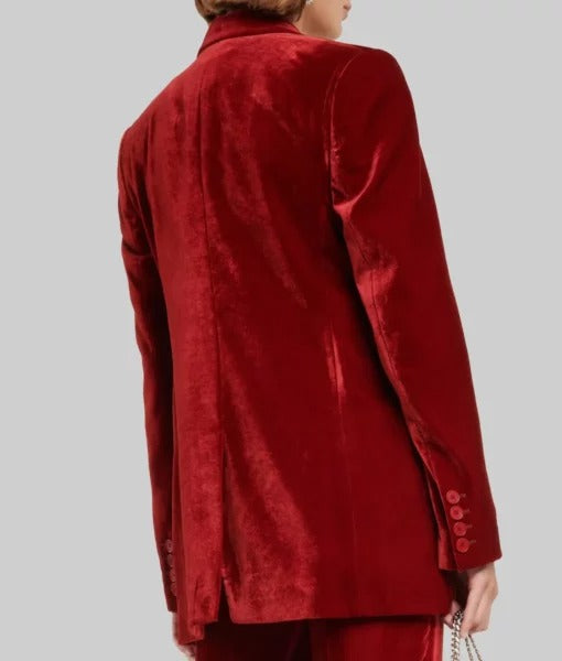 The Gentlemen Susie Glass Red Velvet Blazer