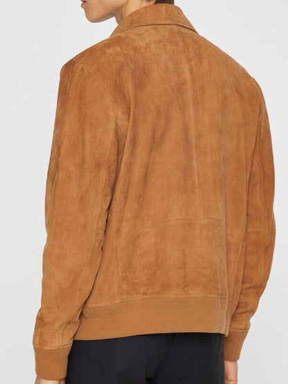 The Irrational 2025 Brown Suede Leather Jacket