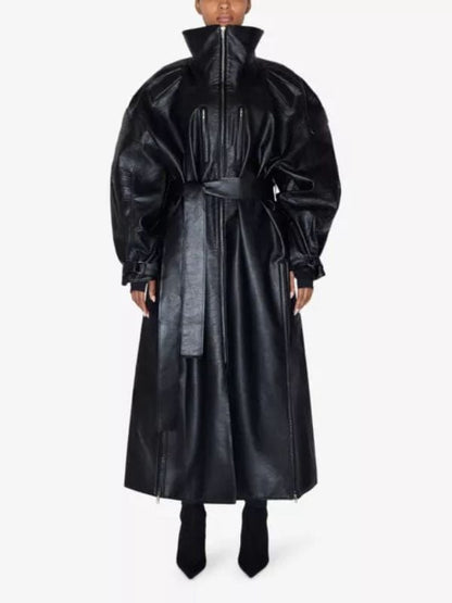 The Kardashians S05 Kris Jenner Trench Coat Black