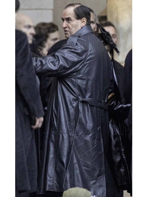 The Penguin 2024 Colin Farrell Black Leather Coat