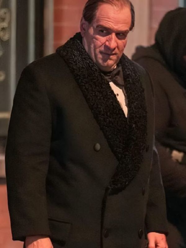 The Penguin Colin Farrell Black Wool Trench Coat