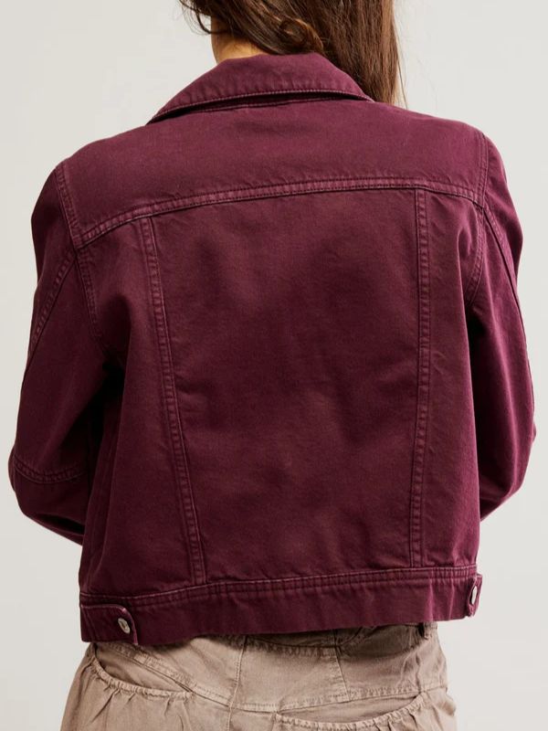 The Rookie 2025 Burgundy Denim Jacket