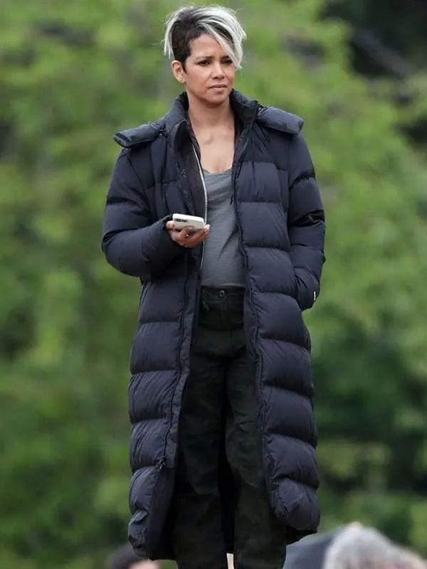 The Union 2024 Halle Berry Black Puffer Coat