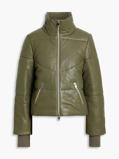 Tiffany Wallace FBI 2024 Green Leather Jacket