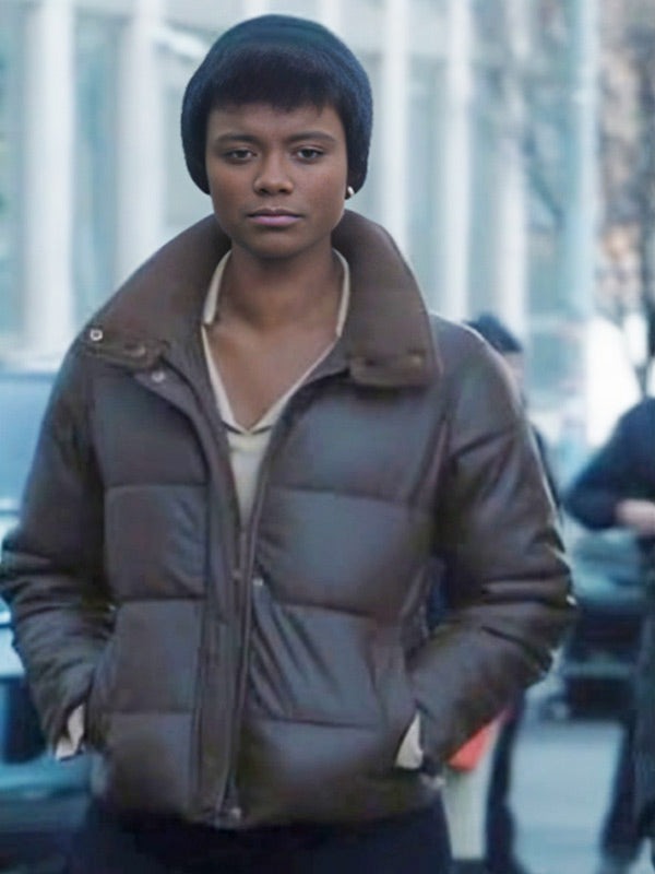 Tiffany Wallace FBI Brown Puffer Jacket