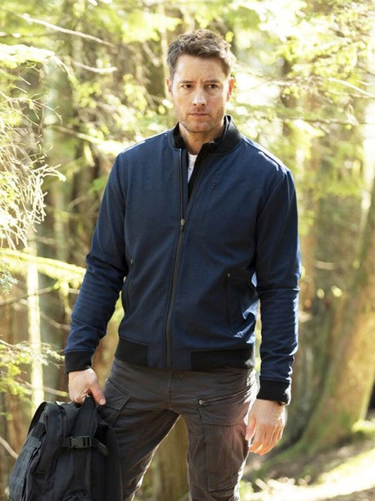 Tracker 2024 Justin Hartley Blue Bomber Jacket