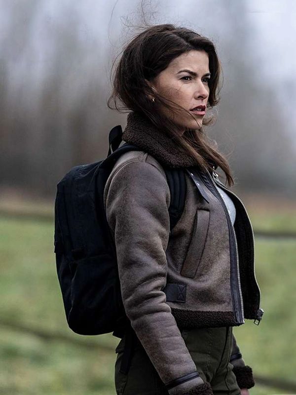 Tracker Sofia Pernas Cropped Brown Shearling Leather Jacket