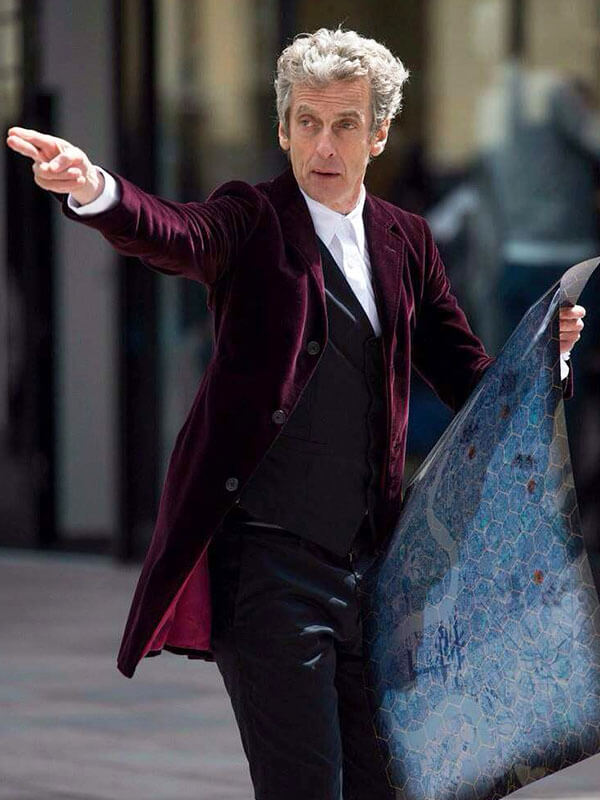 Twelfth Doctor Maroon Velvet Coat