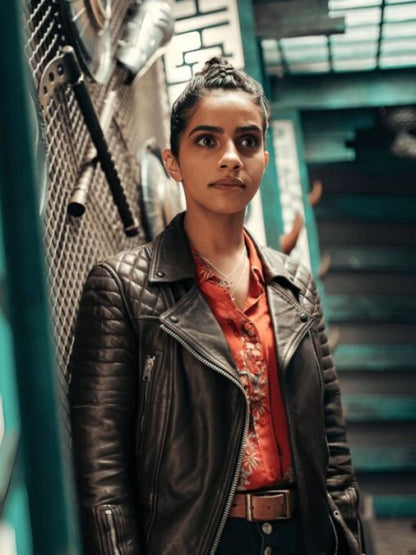 Mandip Gill Black Leather Jacket