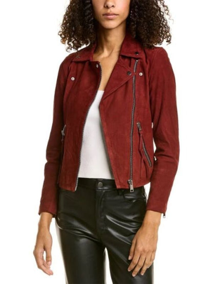 Evil S04 Red Suede Leather Jacket